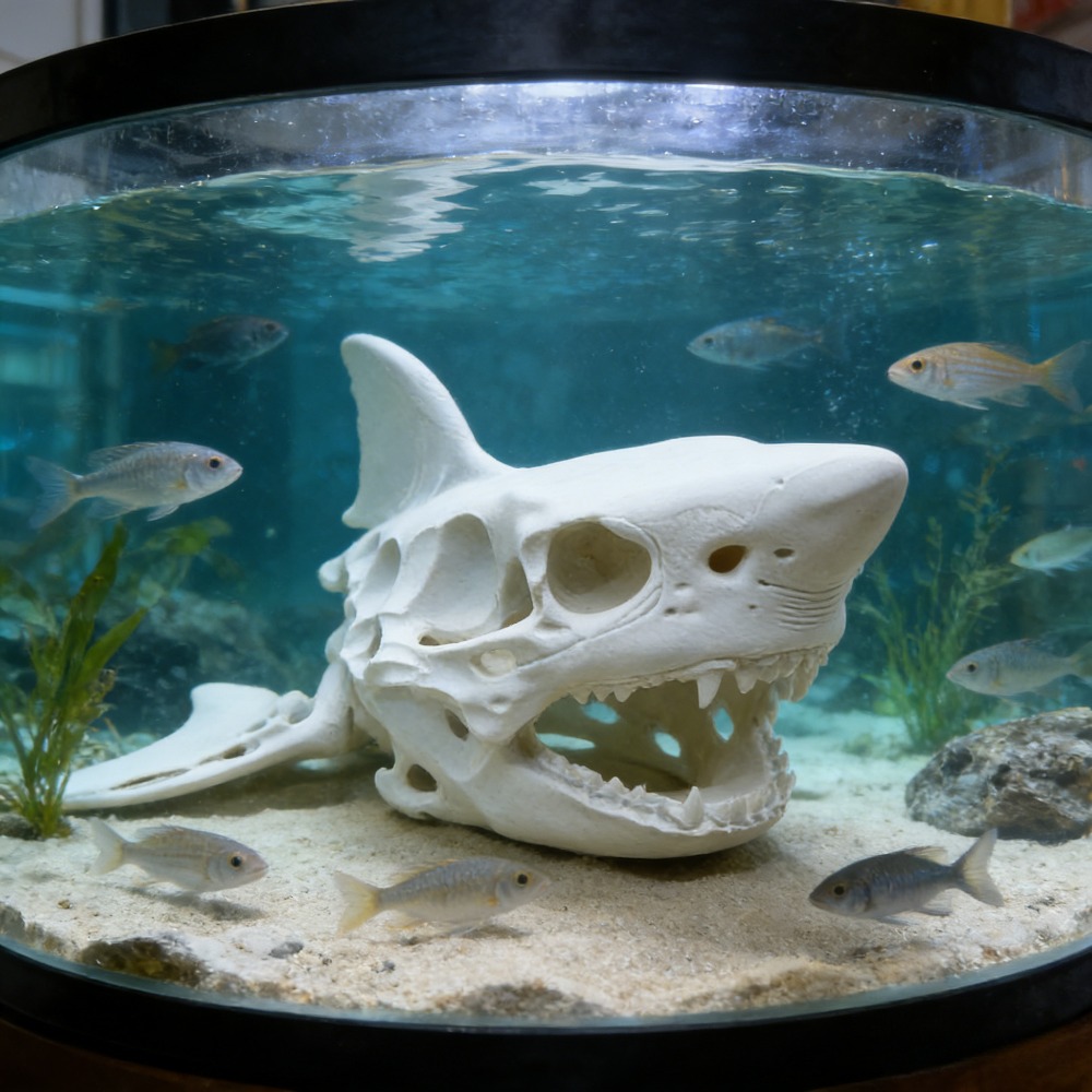 Aquarium Fish Games - 3D Printing Shark Skull Skeleton Cosplay
