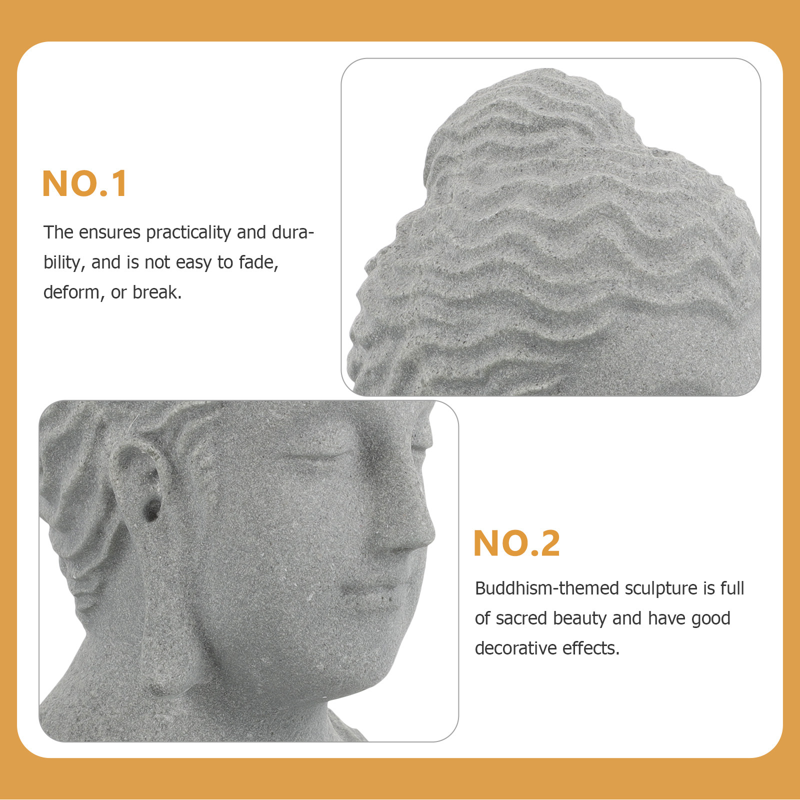 Aquarium Fish Home - Meditating Buddha Head Statue for Fish