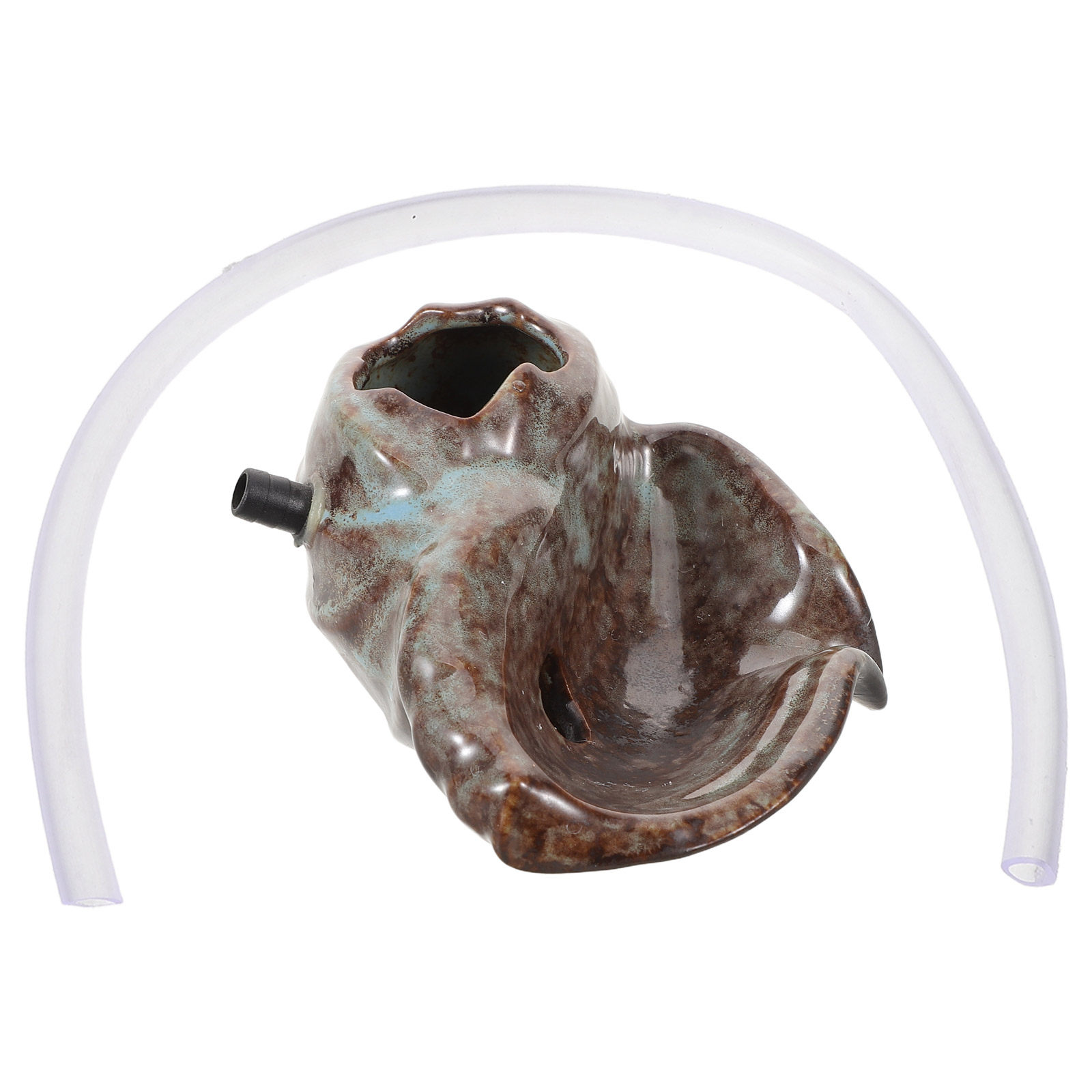 Aquarium Fish Home - Ceramic Jar Fountain Waterfall Design V-Shaped
