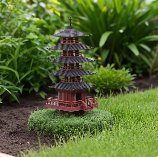 Aquarium Decoration Rock - Garden Aquarium Bonsai Decor Mini Pagoda
