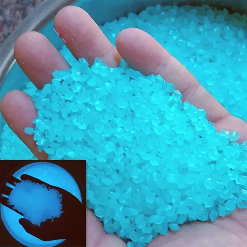Aquarium Decoration Rock - 1000pcs 3-5mm Luminous Sand Glow in
