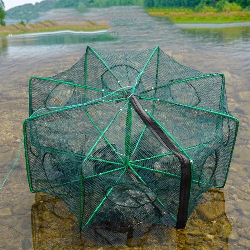 Aquarium Fish Trap - Portable Foldable Mesh Fishing Cast Trap