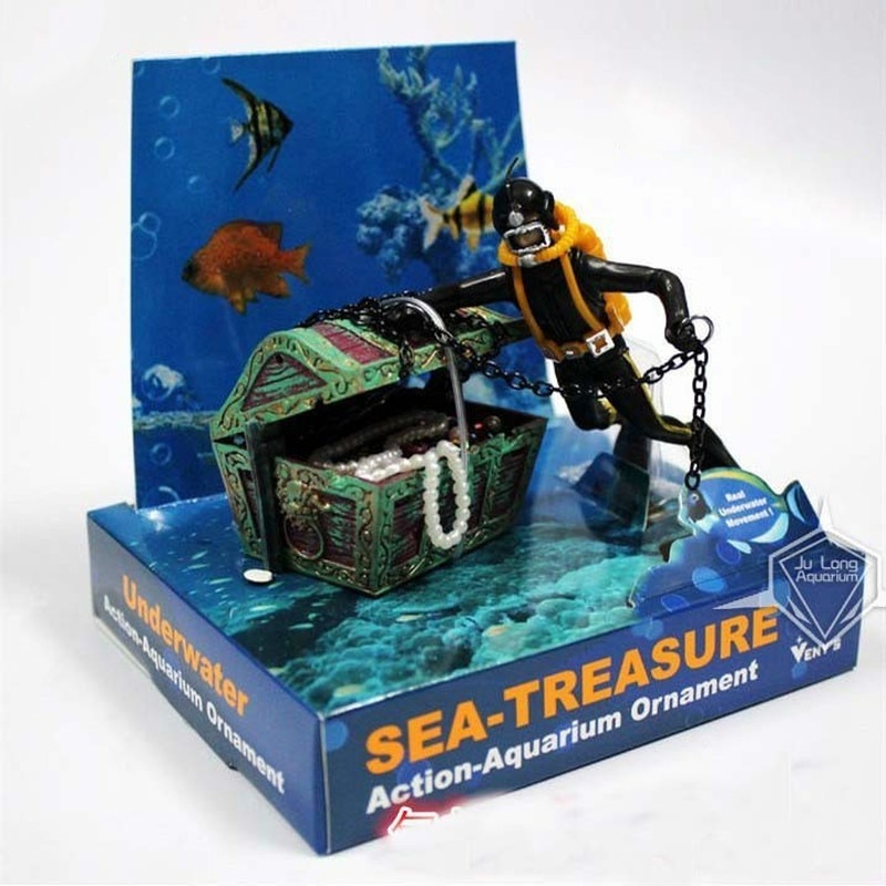 Aquarium Fish Games - 1PC Fish Tank Decoration Treasure Frogman