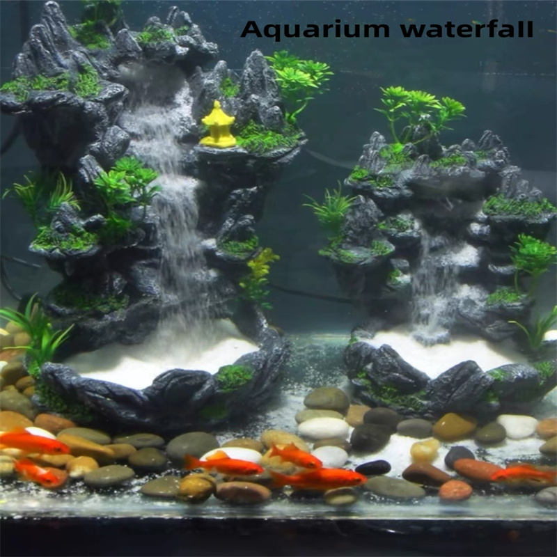 Aquarium Fish Games - Aquarium Quicksand Waterfall DIY Simulation Rockery