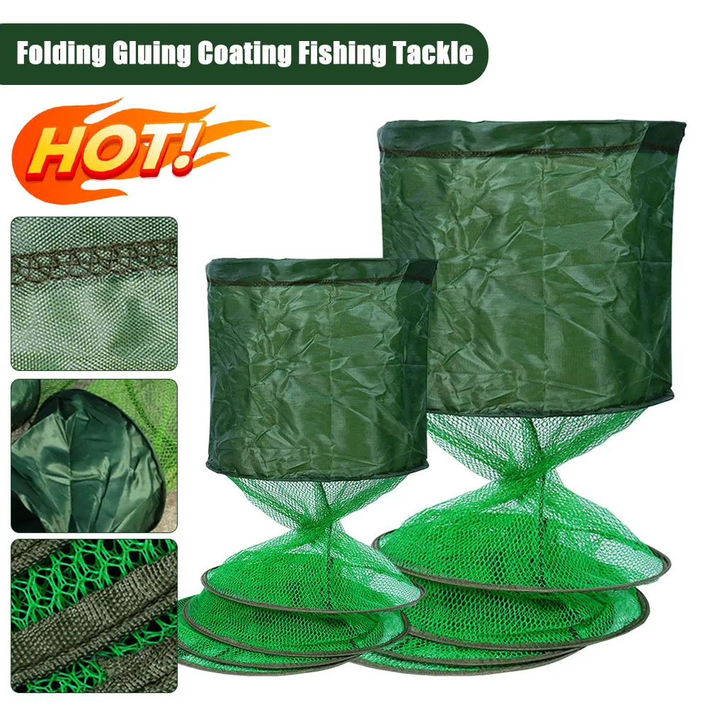 Aquarium Fish Trap - Nylon Fishing Mesh Net Foldable Fish