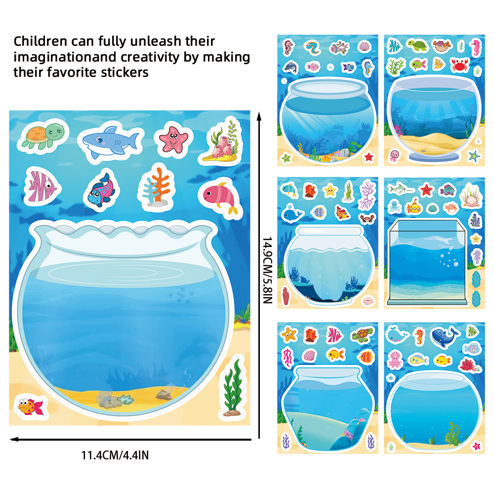 8/16Sheets Creative Fish Tank  - огляд і ціна Aquarium Fish Games