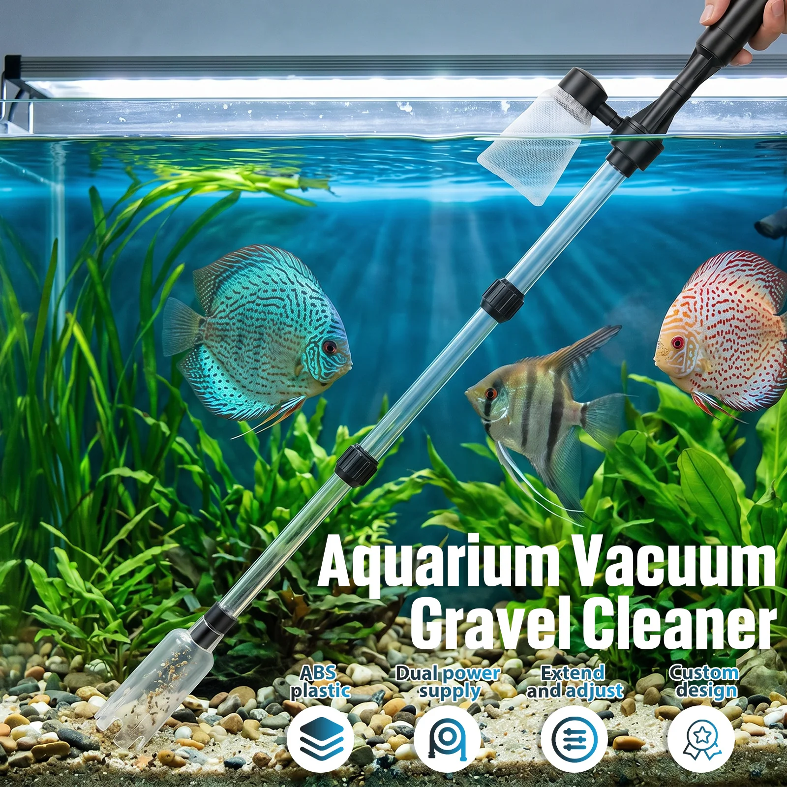 Aquarium Vacuum Gravel Cleaner - огляд і ціна Aquarium Fish Electric