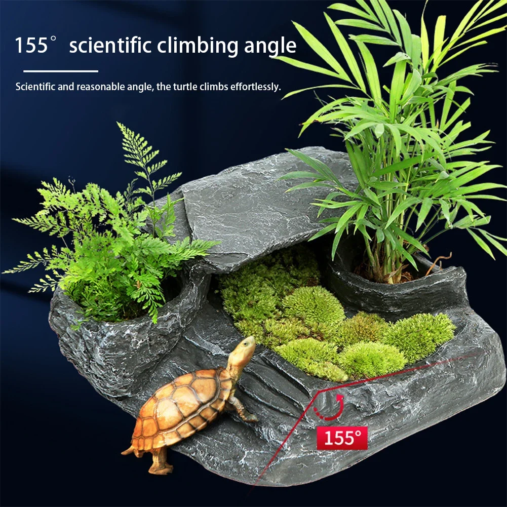 Turtle Basking Platform Hideou - огляд і ціна Aquarium Decoration Rock