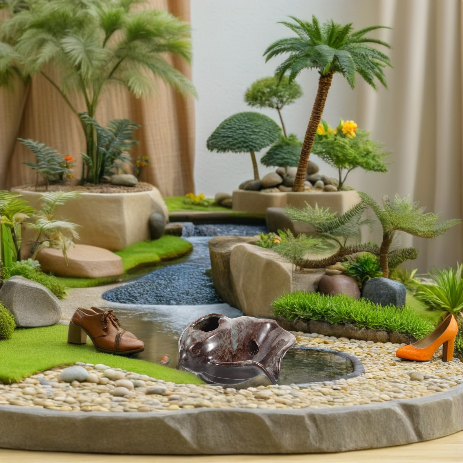 Ceramic Jar Fountain Waterfall - огляд і ціна Aquarium Fish Home