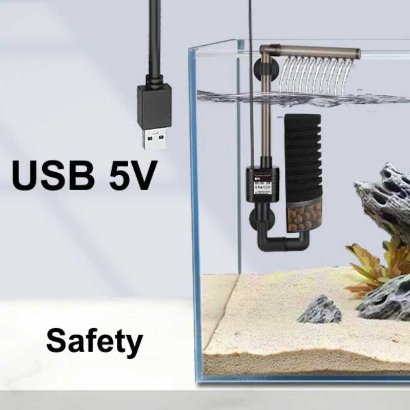 Quiet Aquarium Filter USB Bio- - огляд і ціна Aquarium Fish In Bowl