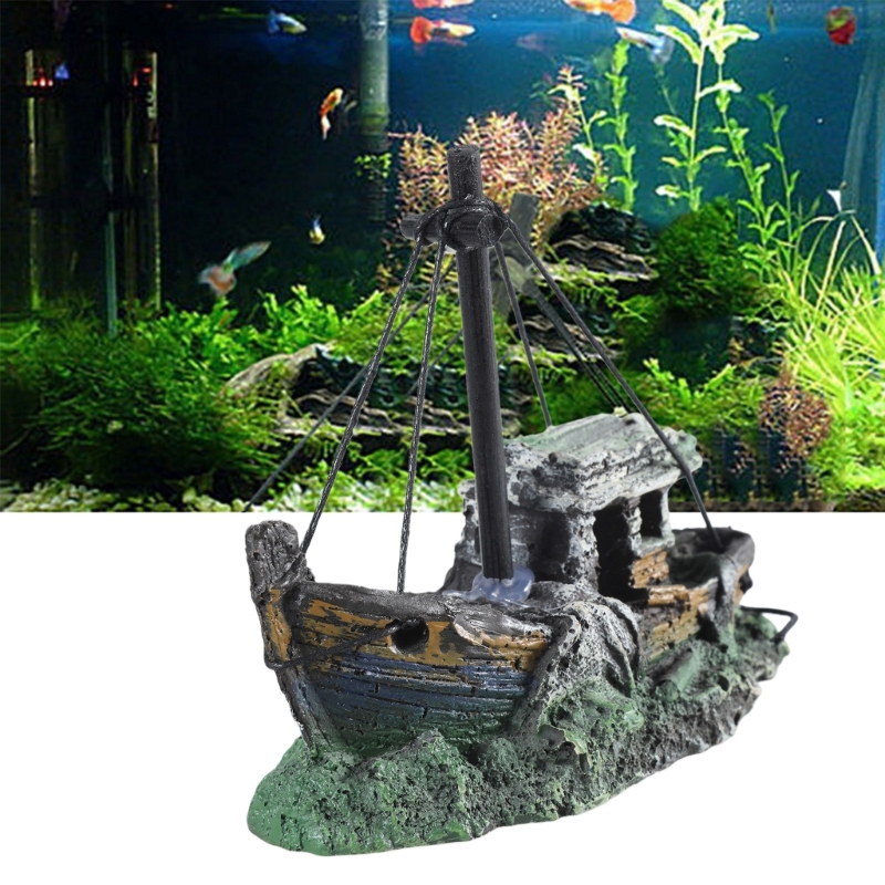 Aquarium Sunken Ship Decoratio - огляд і ціна Aquarium Fish Games