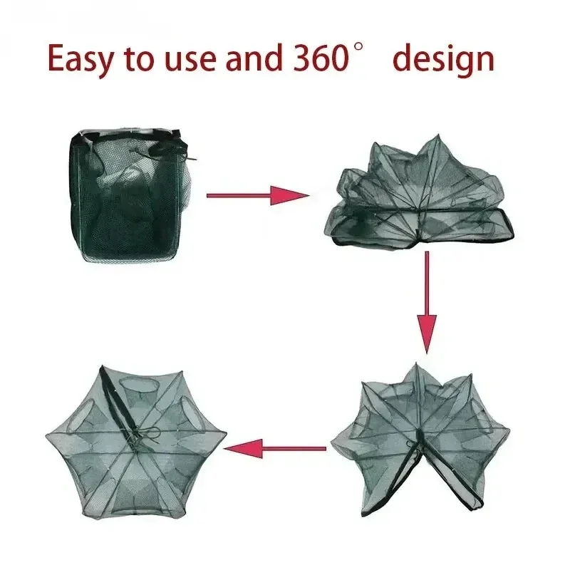 Portable Foldable Mesh Fishing - огляд і ціна Aquarium Fish Trap