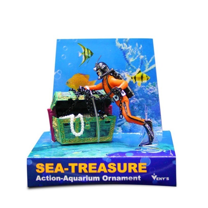 1PC Fish Tank Decoration Treas - огляд і ціна Aquarium Fish Games